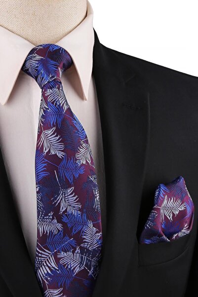 Kravatkolik Класичний крават з візерунком у вигляді фіолетових квітів Kk10752