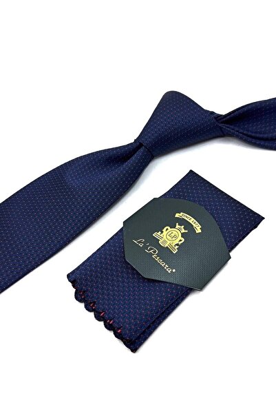 La Pescara Синій краватка з крапчастим візерунком Kk11672
