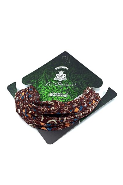 La Pescara Geometric Claret Red Bandana Bnd74