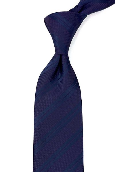Kravatkolik Dark Blue Striped Plum Classic Tie - KK12701