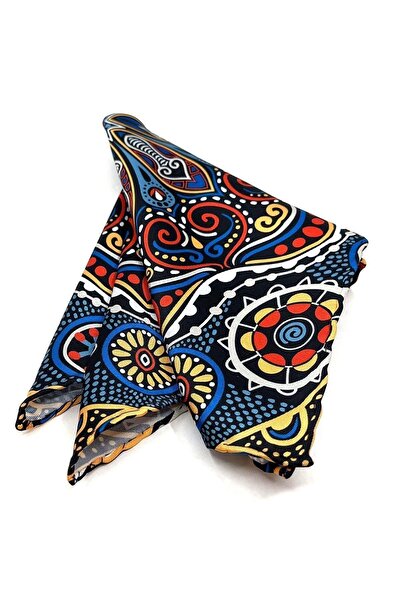 Kravatkolik Multicolored Motif Pattern Men's Pocket Handkerchief SPS599-61