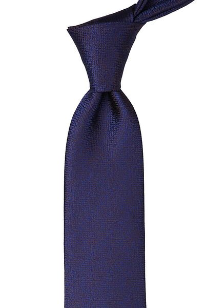 Kravatkolik Men's Brown Navy Sand Pattern Classic Necktie with Handkerchief Kk10238