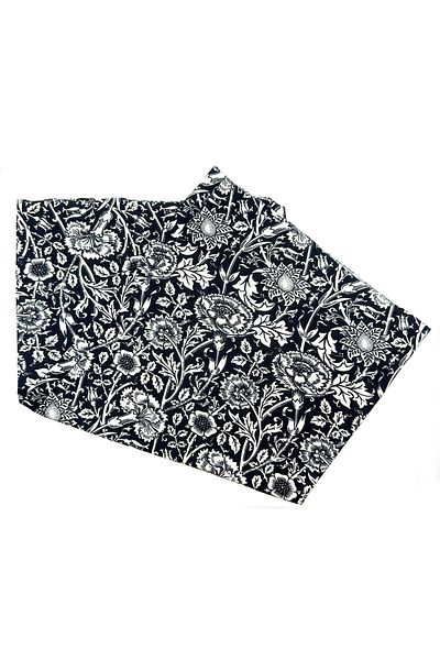 Kravatkolik Flower Black - White Bandana BND94