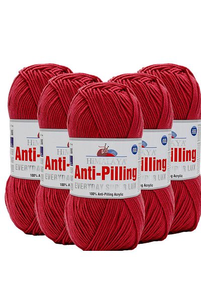 Himalaya 5 Pieces Himalayan Everyday Super Lux Anti Pilling Hand Knitting Yarn - 73408 Marsala