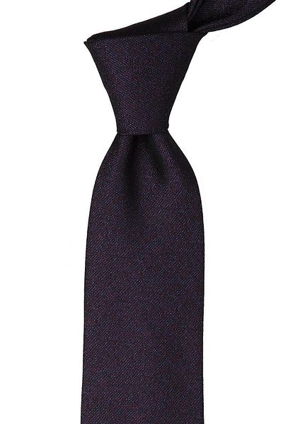 Kravatkolik Black Sand Pattern Classic Tie with Handkerchief Kk9431