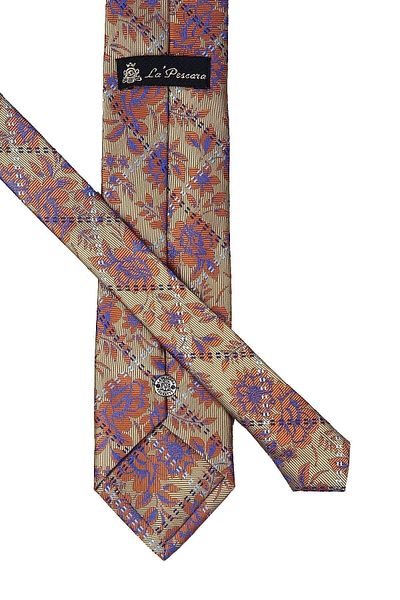 Kravatkolik Classic Tie with Yellow Flower Pattern Handkerchief Kk9630