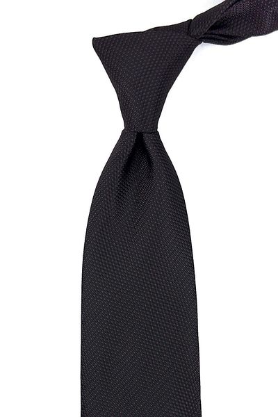 Kravatkolik Classic Tie with Black Dot Pattern Handkerchief Kk11207