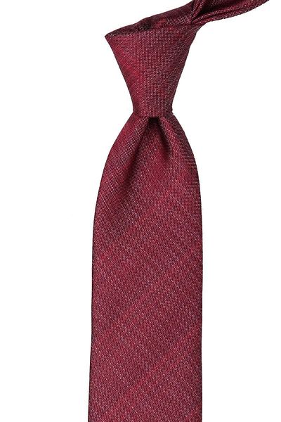 Kravatkolik Men's Red Self Pattern Classic Tie with Handkerchief Kk10322