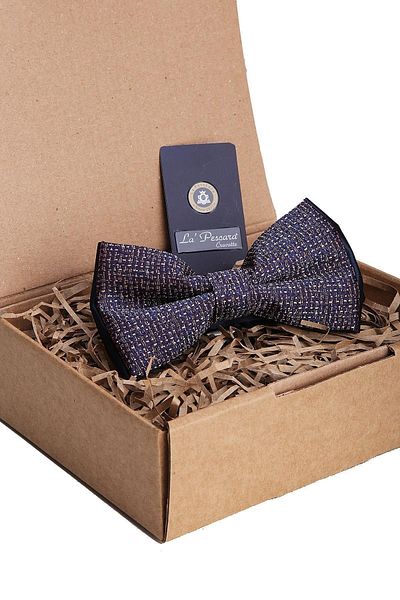 Kravatkolik Plum Sand Pattern Bow Tie P1337