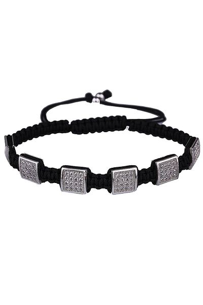 Kravatkolik Black String Macrame Men's Bracelet Blk1584