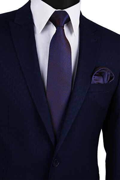 Kravatkolik Мъжка кафява кърпа с пясъчен мотив Класическа вратовръзка Kk9800