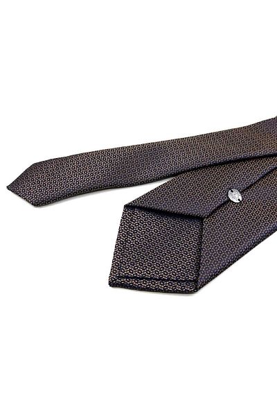 Kravatkolik Handkerchief Patterned Brown Classic Tie - KK12709