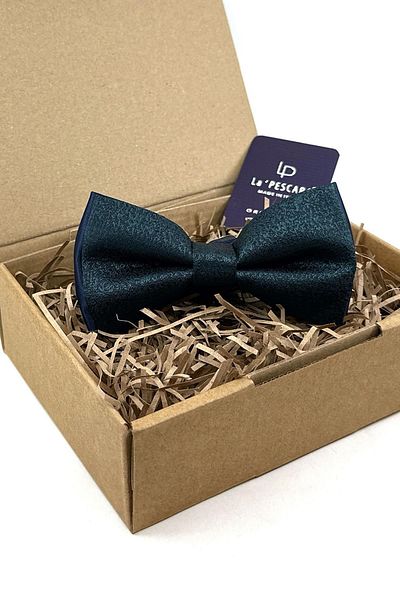 Kravatkolik Green Sand Pattern Bow Tie P1751