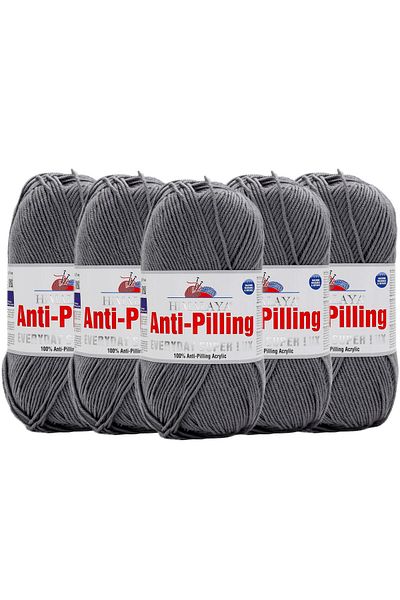 Himalaya Himalaya Everyday Super Lux 5 Pieces Gray Knitting Yarn - Anti Pilling