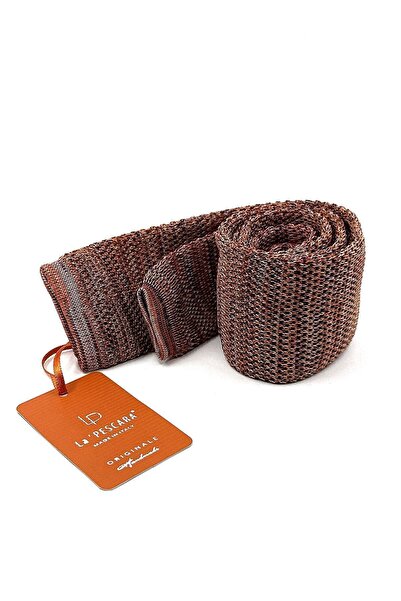 La Pescara Orange Melted Knitted Tie Knitted 8363