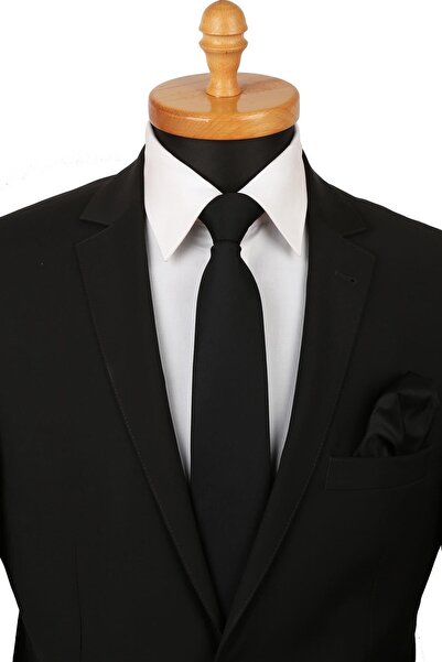 La Pescara Кърпичка с черен точков мотив Класическа вратовръзка Kk4152