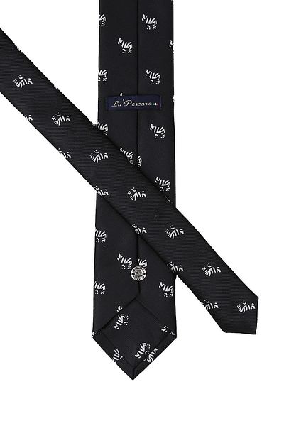 Kravatkolik Black Horse Pattern Slim Tie Sk7289