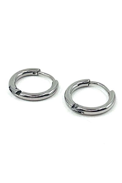Kravatkolik Silver Color Round Unisex Earrings EAR17