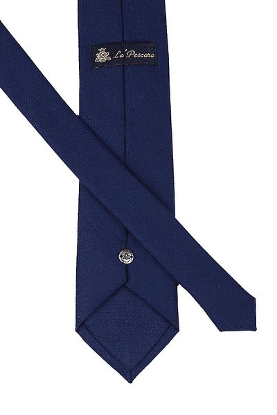 Kravatkolik Navy Blue Wool Classic Tie with Handkerchief Kk5069