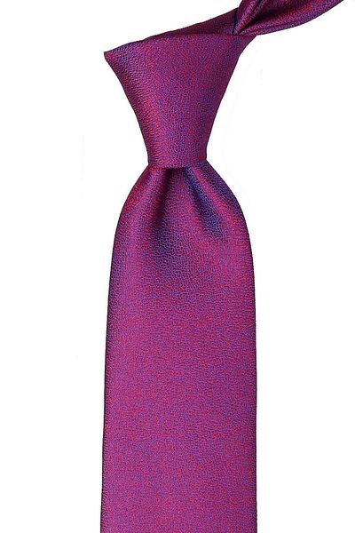 Kravatkolik Red Blue Sand Patterned Classic Tie with Handkerchief - Kk9742