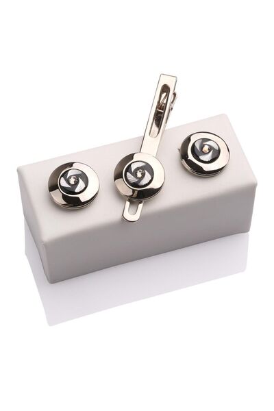 La Pescara Σετ μανικετόκουμπα και κλιπ γραβάτας KD349