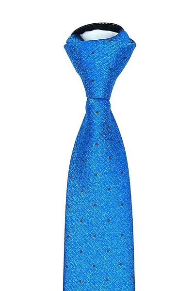 Kravatkolik Blue Sand Pattern Handkerchief Zippered Tie Frmr32
