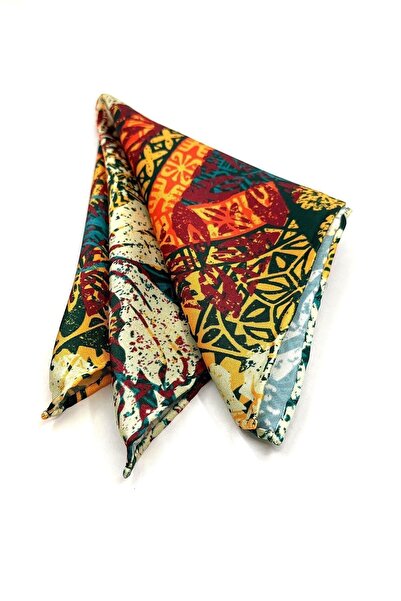 Kravatkolik Multicolored Motif Pattern Men's Pocket Handkerchief SPS592-67