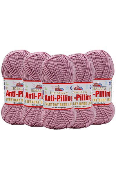 Himalaya Himalaya Everyday Bebe Lux 5 Pieces Dried Rose Knitting Yarn - 70451