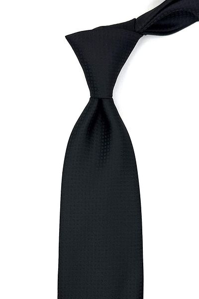Kravatkolik Classic Tie with Black Dot Pattern Handkerchief Kk11054