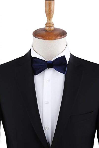 Kravatkolik Navy Blue Velvet Bow Tie P1690