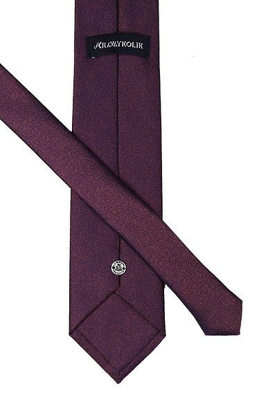 Kravatkolik Brown Sand Pattern Classic Tie with Handkerchief Kk9746