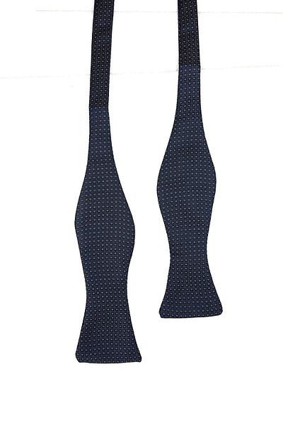 Kravatkolik Navy Blue Dot Pattern Light Bow Tie AP177