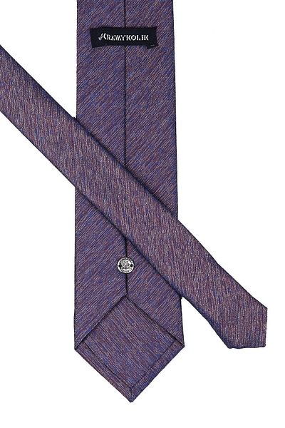 Kravatkolik Brown - Blue Sand Pattern Classic Tie with Handkerchief Kk9416