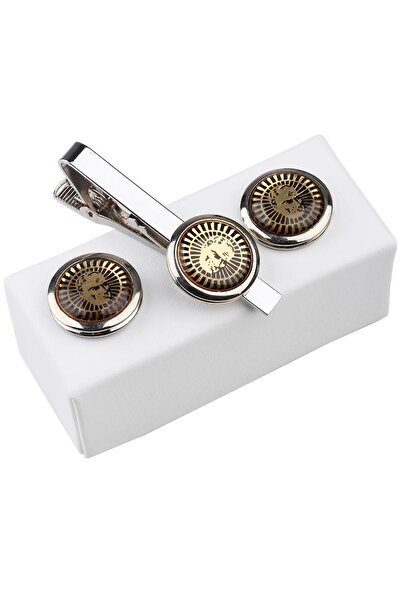 La Pescara Erkek Atatürk Kol Düğmesi ve Kravat İğnesi KD793 KRVT8690002221875