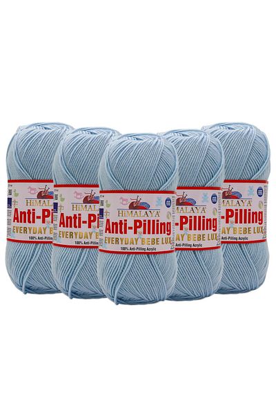 Himalaya 5 Pieces Himalayan Everyday Bebe Lux Anti Pilling Hand Knitting - 70443 Light Blue