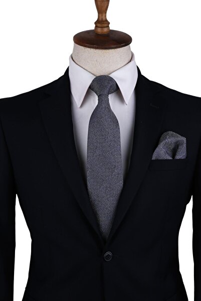 Kravatkolik Gri - Коричневий ремінь з візерунком Mendilli Klasik Краватка Kk10511