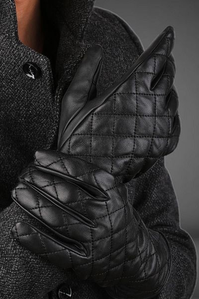 Kravatkolik Men's Black Leather Gloves El09