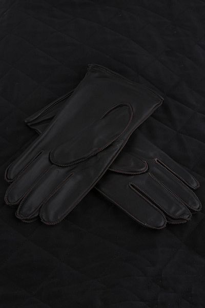 Kravatkolik Brown Plain Genuine Leather Men's Gloves El35