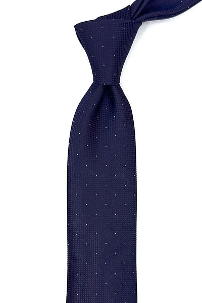 Kravatkolik Navy Blue - Claret Red Dot Pattern Thin Tie SK7924
