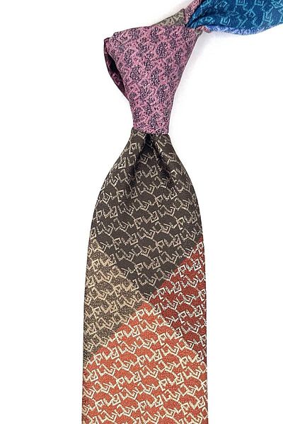 Kravatkolik Motif Pattern Multicolor Patchwork Classic Tie KK12169