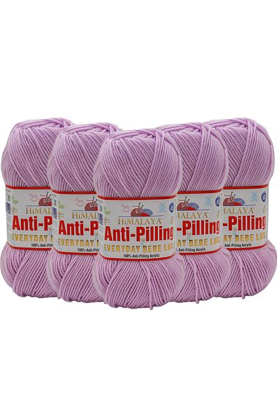 Himalaya Himalaya Everyday Bebe Lux 5 Pieces Anti Pilling Hand Knitting Yarn - 70408 Lilac