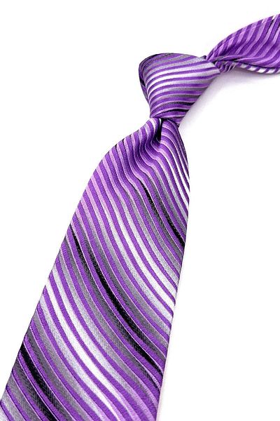 Kravatkolik Italian Silk Tie - Lobia Style, Lilac Motif Pattern, Ik1426