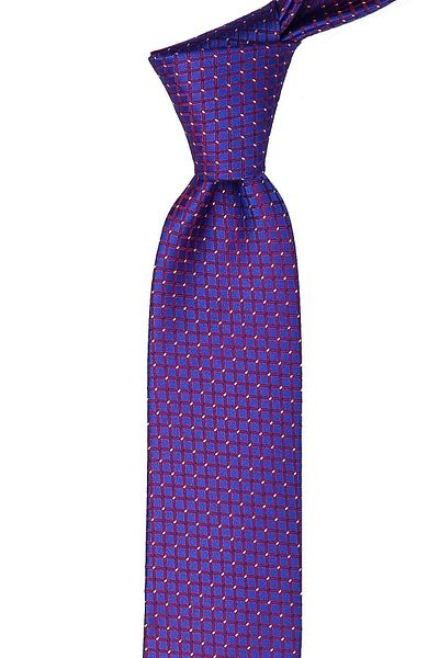 Kravatkolik Navy Blue Small Pattern Slim Tie Sk7327