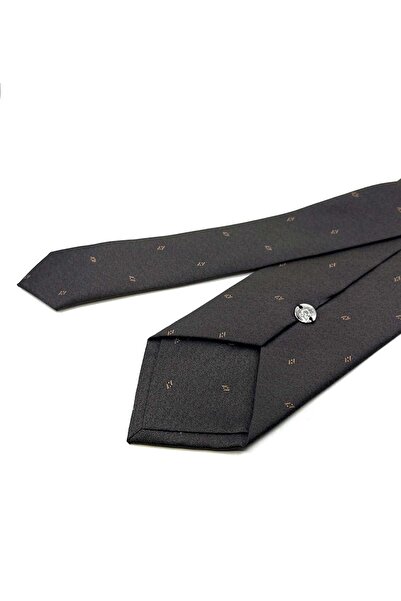 Kravatkolik Κλασική γραβάτα με καφέ μικρό σχέδιο KK12464