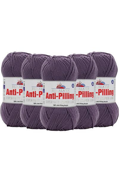 Himalaya Himalaya Everyday Super Lux Anti Pilling 5 Pieces Hand Knitting Yarn - 73445 Purple