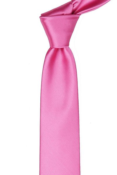 Kravatkolik Iranian Pink Plain Slim Tie SK4516