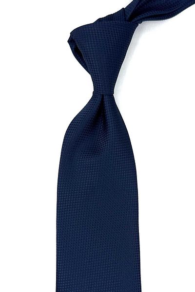 Kravatkolik Classic Handkerchief Tie - Navy Blue Dot Pattern KK12687