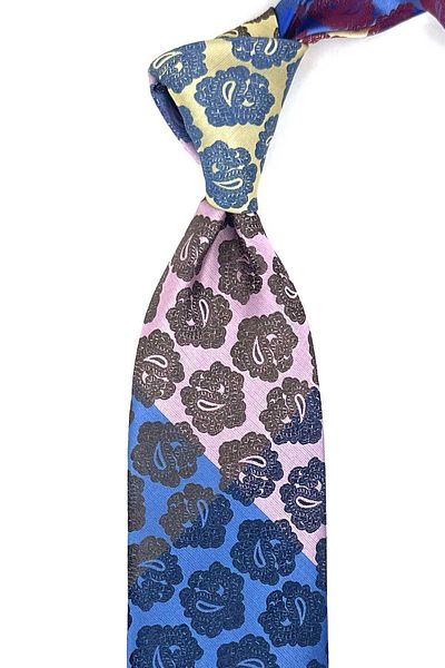 Kravatkolik Shawl Pattern Multicolor Patchwork Classic Tie KK12188