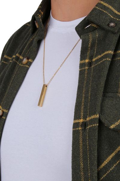 Kravatkolik Gold Yellow Bar Necklace