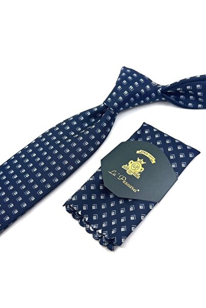 La Pescara Синій класичний краватка з дрібним візерунком KK11851